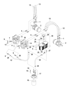Hydraulic Group Diagram and Parts List for VH17KA362CA (790000-849999)(2009) Exmark Lawn Mower