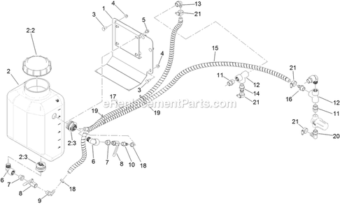 Part Location Diagram of 135-6004 Toro FITTING-TEE