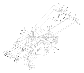 Park Brake Group Diagram and Parts List for LCT4818BV (510000-599999)(2005) Exmark Lawn Mower