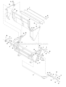Lower Hopper Assembly Diagram and Parts List for LHPUVD4448 (600000-669999)(2006) Exmark Lawn Tractor Accessories