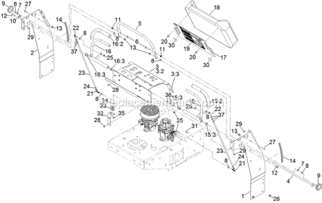 Motion Control Assembly Diagram and Parts List for 34220 400000000-999999999 Exmark Sprayer