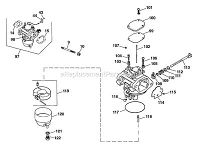 Fuel System (3) Diagram and Parts List for TTH-20KC (90000-101999)(1994) Exmark Lawn Mower