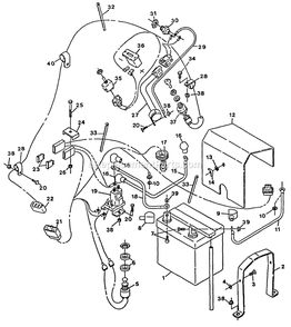 18 And 20 Hp Electrical Group Diagram and Parts List for TTH-18KO (84000-89999)(1993) Exmark Lawn Mower
