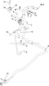 Wire Harness Assembly Diagram and Parts List for ARX440CKC24000 (404314159-406294344)(2019) Exmark Aerator