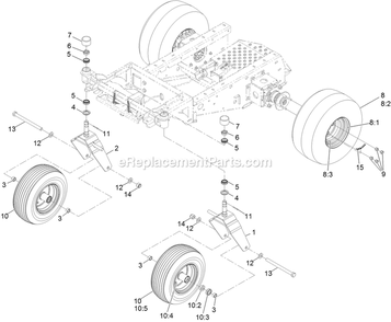 Tire And Wheel Assembly Diagram and Parts List for 34233 406912824-999999999 Exmark Sprayer