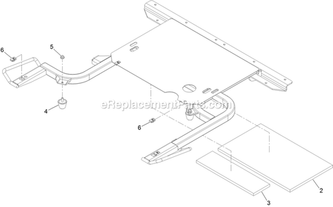 Hopper Frame Assembly Diagram and Parts List for NV730EKC48 (313000000-313999999)(2013) Exmark Lawn Mower