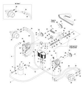 Hydraulic Group Diagram and Parts List for LAS23KC524 (600000-669999)(2006) Exmark Lawn Mower