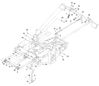 Park Brake Group Diagram and Parts List for LCT23BV523 (720000-789999)(2008) Exmark Lawn Mower
