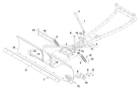 Blade Assembly Diagram and Parts List for LCTSB (510000-599999)(2005) Exmark Lawn Tractor Accessories