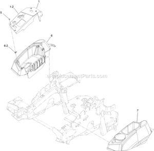 Console Assembly Diagram and Parts List for LZS740PKC60400 (402082300-404314158)(2018) Exmark Lawn Mower