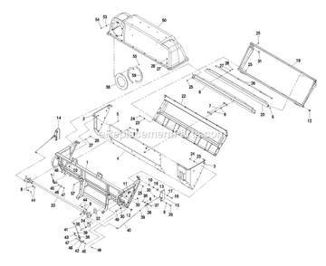 Hopper Assembly (1) Diagram and Parts List for LZUVQD7 (790000-849999)(2009) Exmark Lawn Tractor Accessories