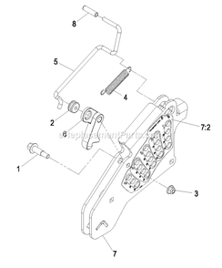 Height Of Cut Assembly Diagram and Parts List for LZZ29KCE606 (850000-919999)(2010) Exmark Lawn Mower