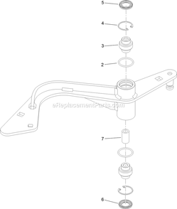 Idler Arm Assembly Diagram and Parts List for SAR481KA30 (313000000-313999999)(2013) Exmark Aerator
