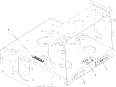Deck With Decals Assembly (2) Diagram and Parts List for VHS481GKA36200 (406294345-408644345)(2020) Exmark Lawn Mower