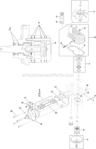 Lh Hydro Assembly Diagram and Parts List for LZX801GKA60600 (315000000-315999999)(2015) Exmark Lawn Mower