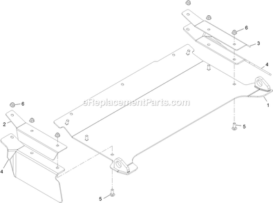 Discharge Tunnel Assembly Diagram and Parts List for LZS740EKC60RS (314000000-314999999)(2014) Exmark Lawn Mower