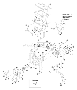 Engine Deck Group (2) Diagram and Parts List for LZ27LKA604 (510000-539999)(2005) Exmark Lawn Mower