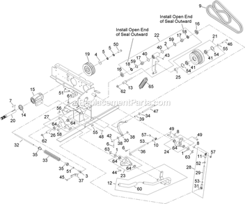 Jackshaft Assembly Diagram and Parts List for NV20KC (920000-999999)(2011) Exmark Lawn Mower