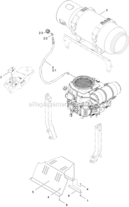 Lpg Fuel Assembly Diagram and Parts List for LZS740PKC52400 (315000000-315999999)(2015) Exmark Lawn Mower