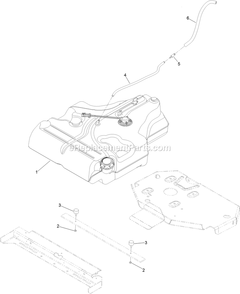 Fuel System Assembly Diagram and Parts List for LZE751GKA604C1 (408644346-999999999)(2021) Exmark Lawn Mower