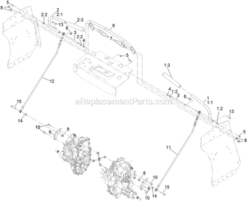 Motion Control Assembly Diagram and Parts List for ARX440CKC24000 (404314159-406294344)(2019) Exmark Aerator