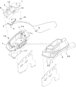Control Assembly Diagram and Parts List for LZX940KC726 (312000000-312999999)(2012) Exmark Lawn Mower