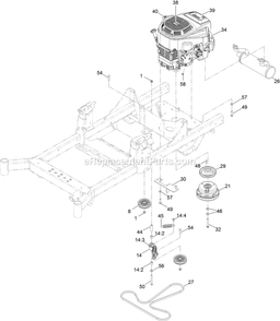 Engine Assembly Diagram and Parts List for RAE708GEM52300 (404314159-406294344)(2019) Exmark Lawn Mower