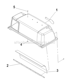Hood Assembly (2) Diagram and Parts List for LZUVQD7 (790000-849999)(2009) Exmark Lawn Tractor Accessories
