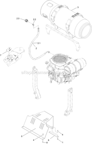Lpg Fuel Assembly Diagram and Parts List for LZS740PKC52400 (316000000-316999999)(2016) Exmark Lawn Mower