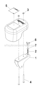 Caster Weight Assembly Diagram and Parts List for LZUVQD7 (790000-849999)(2009) Exmark Lawn Tractor Accessories