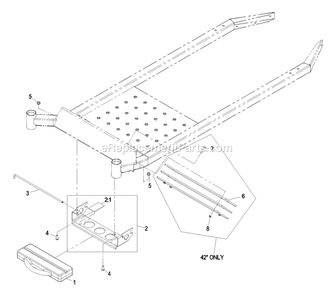 Bagger Weight Assembly Diagram and Parts List for 116-1084 (790000-849999)(2009) Exmark Lawn Tractor Accessories