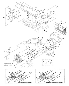 Engine Deck Group (4) Diagram and Parts List for LZ22KC604 (190000-219999)(1999) Exmark Lawn Mower