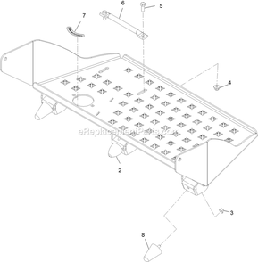 Platform With Decal And Rocker Assembly Diagram and Parts List for SAR481KA30 (314000000-314999999)(2014) Exmark Aerator