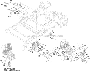 Park Brake Assembly Diagram and Parts List for LZE751GKA604A1 (400000000-402082299)(2017) Exmark Lawn Mower