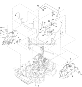 Fuel Assembly Diagram and Parts List for LZS88CDYM96RW0 (402082300-404314158)(2018) Exmark Lawn Mower