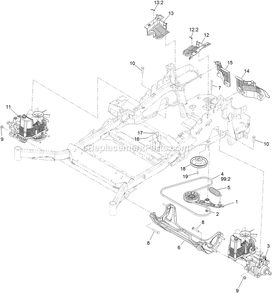 Hydraulic Assembly Diagram and Parts List for LZX801CKA60600 (402082300-404314158)(2018) Exmark Lawn Mower