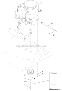Engine Assembly Diagram and Parts List for ARX481CKA30000 (316000000-399999999)(2016) Exmark Aerator