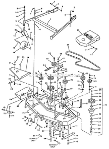 Mower Deck (2) Diagram and Parts List for TR-20KC (102000-114999)(1995) Exmark Lawn Mower