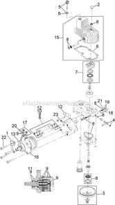 Lh Hydro Assembly Diagram and Parts List for LZE740KC604 (312000000-312999999)(2012) Exmark Lawn Mower