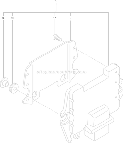 Electronic Control Unit Assembly Diagram and Parts List for LZS80TDYM604W0 (406294345-408644345)(2020) Exmark Lawn Mower