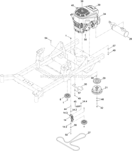 Engine Assembly Diagram and Parts List for RAE708GEM52300 (400000000-402082299)(2017) Exmark Lawn Mower