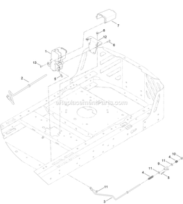 Brake Assembly Diagram and Parts List for QSS725GKC50200 (315000000-315999999)(2015) Exmark Lawn Mower