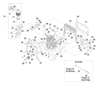 Engine Deck Group (2) Diagram and Parts List for LXS29LKA605 (670000-719999)(2007) Exmark Lawn Mower
