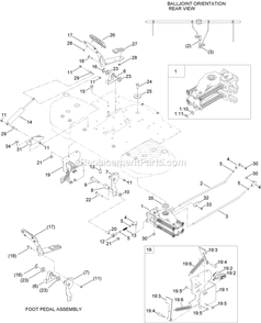 Speed Control Assembly Diagram and Parts List for QSS725GKC50200 (315000000-315999999)(2015) Exmark Lawn Mower