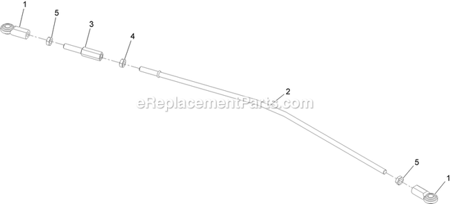 Rh Tracking Control Linkage Assembly Diagram and Parts List for VTS541CKA36300 (315000000-315999999)(2015) Exmark Lawn Mower