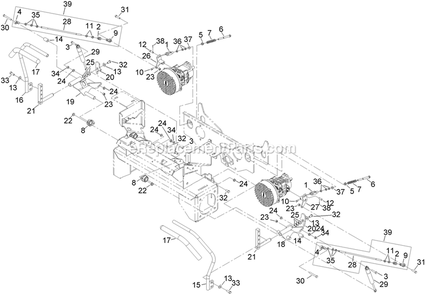 Motion Control Group Diagram and Parts List for FR20KC (600000-669999)(2006) Exmark Lawn Mower
