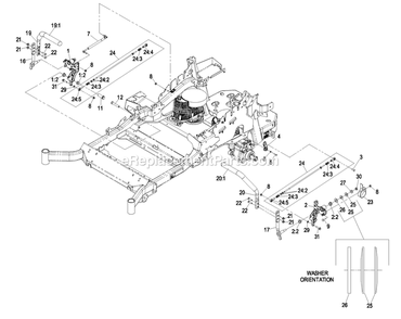 Motion Control Group Diagram and Parts List for LZZ29KCE606 (850000-919999)(2010) Exmark Lawn Mower