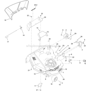 Deck Assembly Diagram and Parts List for QTS452CEM34200 (316000000-399999999)(2016) Exmark Lawn Mower