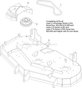 Completing Kit (6) Diagram and Parts List for LZUV2B (920000-999999)(2011) Exmark Lawn Tractor Accessories