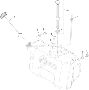 Fuel Tank Assembly Diagram and Parts List for VTS541CKA36300 (315000000-315999999)(2015) Exmark Lawn Mower